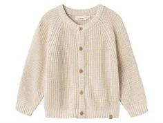 Beige strikcardigan med kokoskalsknapper fra Lil Atelier 13231613 sheer bliss 